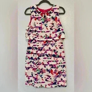 Vince Camuto Dress Womens Size 6 Sleeveless Snap Zip Back Knee Length